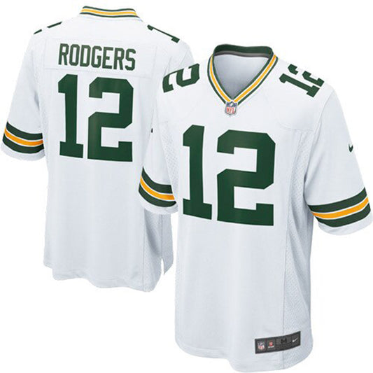 Youth Green Bay Packers Aaron Rodgers Game Jersey White