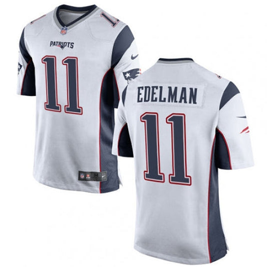 Men's New England Patriots Julian Edelman Game Jersey White