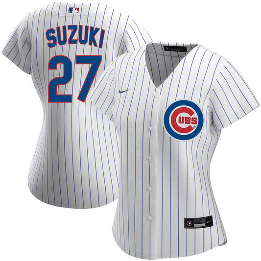Women's Chicago Cubs Seiya Suzuki Cool Base Replica Home Jersey - White